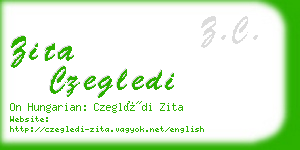 zita czegledi business card